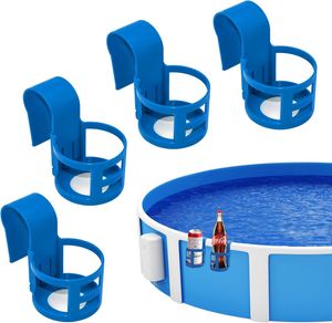 4er-Pack Getränkehalter am Pool für oberirdische Pools, Pool-Getränkebecherhalter für oberirdische Pools, Pool-Getränkehalter für Partys