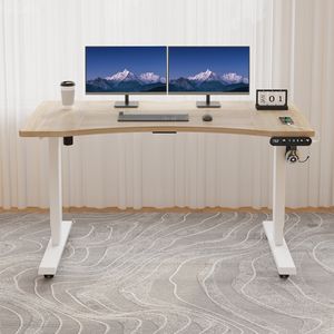 Hilodesk 140cm Výškovo nastaviteľný stôl, Elektricky nastaviteľná výška stola s, optimálny ako stojaci stôl, kancelársky stôl alebo stôl na státie
