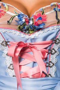 Dirndline Damen Dirndl inkl. Spitzenbluse Karneval Fasching Trachtenkleid Oktoberfest Partykleid, Größe:M, Farbe:blau/rosa/weiß Dirndline Damen Dirndl inkl. Spitzenbluse Karneval Fasching Trachtenkleid Oktoberfest Partykleid, Größe:M, Farbe:blau/rosa/weiß
