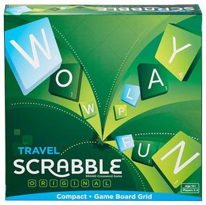 Mattel brettspiel Scrabble Reiseausgabe 18,5 cm grün (FR) 6-teilig