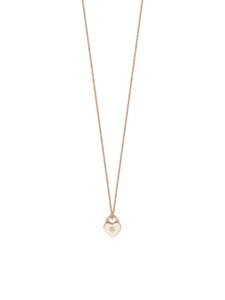 Esprit Damen Collier Halskette - Fave - Herz Rose Weiß Zirkonia 45 cm rosegold ESNL01171342