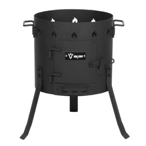 BBQ-Toro Kazan Ofen Ø 35 cm, Gulaschkessel, Outdoor Feuerkessel, Utschak, Eintopfofen, Kazan-Gestell