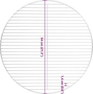 vidaXL Grill okrągły Ø54 cm 304 stal nierdzewna