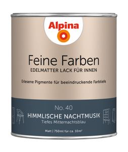Alpina Feine Farben LackHimmlische Nachtmusiktiefes mitternachtsblau 750 ml