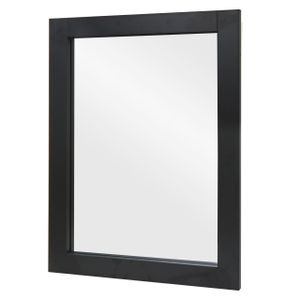 Wandspiegel HWC-L86, Badezimmer Badspiegel Spiegel Badmöbel, MVG-zertifiziert 72x52cm  schwarz