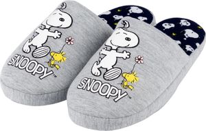 Peanuts - Dámské pantofle NS7215 (38 EU - 39,5 EU) (šedá/bílá/černá)