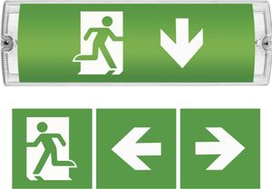 EMOS LED-Notbeleuchtung, Notausganglicht bis zu 3h Notfall-Modus, Fluchtwegleuchte mit Prüftaste und Akkus, für Wandmontage, ZN1110