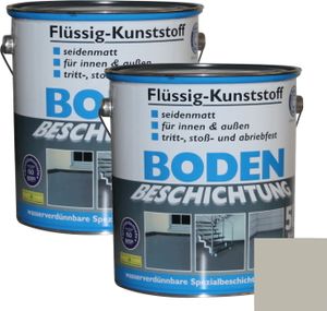 Wilckens Flüssig-Kunststoff 2x 5 L Bodenbeschichtung Kieselgrau - RAL 7032