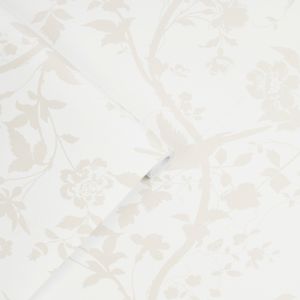 Laura Ashley Vlies Tapete | Oriental Garden Pearlescent White - 10 m x 0.52 m