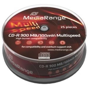 MediaRange CD-Rohlinge CD-R, 900MB, 48x, 25er Spindel