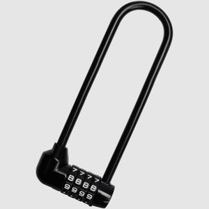 Kurtzy 4-Stelliges Bügelschloss Fahrrad Diebstahlschutz U Lock 16cm mit Langem Bügel -Robustes, Wasserdichtes Bügelschloss Zahlenschloss mit