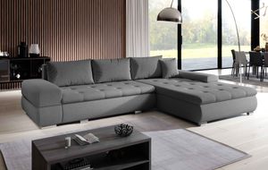 FURNIX Arzo Sofa L-Form Eckcouch Schlafsofa Couch mit Schlaffunktion modern PS06