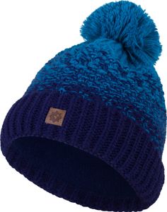 COMPAGNO Kindermütze Bommelmütze Wintermütze Beanie Strickmütze Jungen Mädchen 93, Farbe:Marineblau