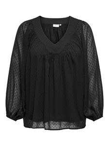 Bluse Plus Size V-Ausschnitt Ballonärmel | 48