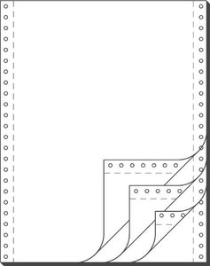 SIGEL 91400 DIN-Computerpapier / Endlospapier, 4fach, 12"x240 mm (A4 hoch),  Selbst-Durchschreibend, blanko, 500 Sätze