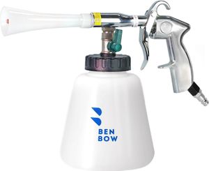 BENBOW Druckluft Reinigungspistole Innenreiniger mit TORNADO EFFEKT Hochdruck Waschpistole für Polsterreiniger Autopflege Autositze Plastikreiniger
