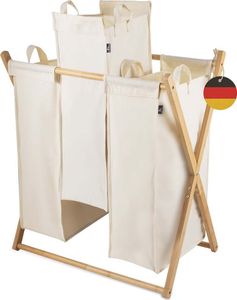 Hennez Wäschesammler "Xavier", 150 l - mit Griffen, 3 Fächern & Klettverschluss Hennez Wäschesammler "Xavier", 150 l - mit Griffen, 3 Fächern & Klettverschluss