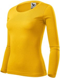 Damen T-Shirt mit langen Ärmeln - Farbe: gelb - Größe: M
