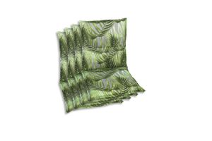 GO-DE Textil, Sesselauflage Niederlehner, 4er Set, Farbe: gruen, Maße: 100 cm x 50 cm x 6 cm, Rueckenhoehe: 52 cm