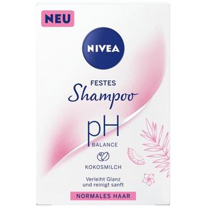 NIVEA festes Shampoo pH Balance Kokosmilch für normales Haar 75g Glanz & sanfte Reinigung
