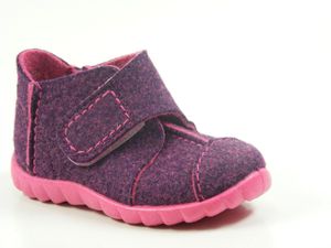 Superfit 5-00293 Happy Baby Schuhe Kinder Hausschuhe Weite Mittel IV Wollfilz , Größe:22, Farbe:Violett