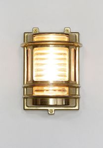 Außenlampe Wand GRACIA aus Messing massiv Maritim Wandleuchte Schiffslampe Haus Garten