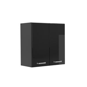 Vicco Hängeschrank R-Line, 60 cm, Schwarz Hochglanz/Anthrazit