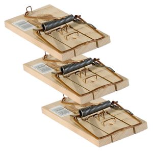 Rattenfalle 16,5 cm x 8,5 cm Holz/Stahl natur
