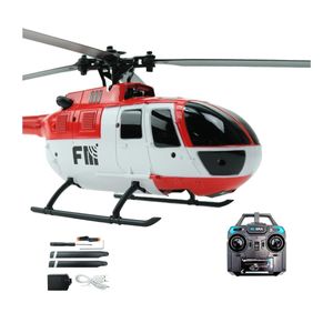 EFASO FM 105 BO 105 Single Helikopter Flybarless 6G 4-Kanal RTF 2,4GHz rot