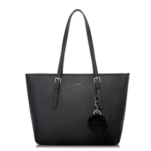 Mofut Handtaschen, Damen Handtasche 30.5 x 14.5 x 27cm, ​Damen Shopper klassisch elegante Handtasche, Schultertaschen Schwarz, schlichter Optik