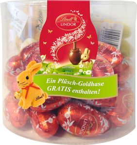 Lindt Lindor Köcher Vollmilch Mini Eier aus Vollmilch Schokolade 450g
