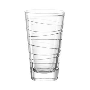 LEONARDO 019450 Vario Struttura Longdrinkbecher, Glas, 280 ml, klar (6 Stück)
