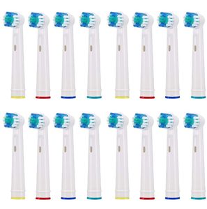 16 Stück Aufsteckbürsten kompatibel mit Oral-B rotierenden Zahnbürsten, Ersatzbürsten