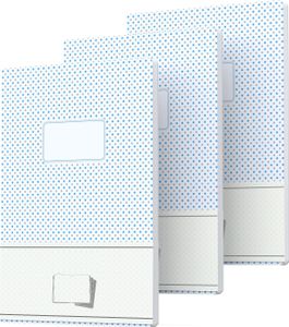 JiaWei 3er set Notizbuch Block Kladde Studienheft Softcover Einband 32 Blatt 64 Seiten kariert DIN A4