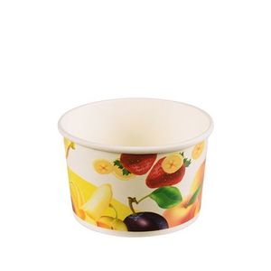 1000 tradingbay24 Eisbecher, Pappe rund 200 ml Ø 9,5 cm, 6 cm tbU90237 Eis-Schale Dessertschalen Früchte-Dekor