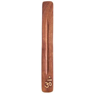 Räucherstäbchenhalter Holzhalter mit OM- Einlage  Größe 28 X 3,5 cm