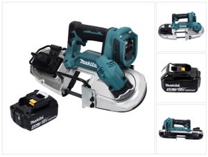 Makita DPB 183 M1 Akumulátorová pásová píla 18 V 66 mm bez kefiek + 1x akumulátor 4,0 Ah - bez nabíjačky