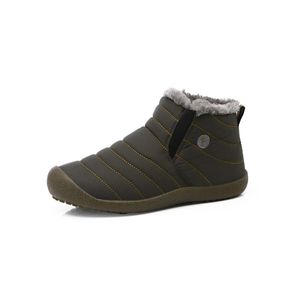 Damen Stiefeletten Slip-On Fluffy Stiefel Anti-Kollision Plüsch Gefütterte Schneestiefel  Grau,Größe:EU 41