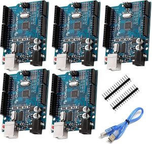 AZ-Delivery Mikrocontroller Mikrocontroller Board AZ-ATmega328-Board mit USB-Kabel, 5x Set