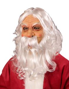 Kostüm Zubehör Latexmaske Karneval Fasching Weihnachtsmann