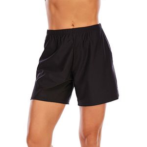 Frauen Boyshorts Swim Boxershorts Bikini Bottoms Boardshorts Badeanzug Bademode,Farbe:Schwarz,Größe:L