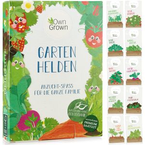 Kinder Pflanzenset: 10 Sorten Samen – Gemüse, Erdbeeren, Kräuter