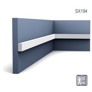 Sockelleiste Orac Decor SX194 AXXENT SQUARE Zierleiste Stuckleiste Modernes Design weiß 2 m