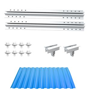 NuaSol PhotovoltaikTrapezblechdach Montageset Erweiterung Solar- & PV-Montagesysteme Befestigung, Halterung T-Profil 40cm Solarpanel Halterung