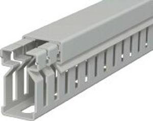 OBO Bettermann, 6178003, Verdrahtungskanal, (L x B x H) 2000 x 15 x 30 mm, PVC, steingrau, 6178003, 46P2035
