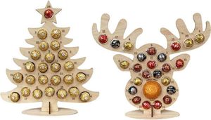 Hölzerne Adventskalender Weihnachten Schokolade Stand Weihnachten Ornamente Party Dekoration Geschenke