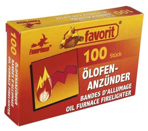 Olejový zapaľovač do kachlí Favorit 100 prúžkov na rýchle a jednoduché zapálenie