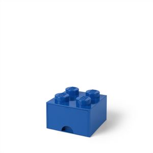 LEGO Aufbewahrungsbox mit Schublade mit 4 Noppen, blau