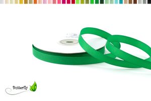 25m Rolle Ripsband 10mm, Farbauswahl:grün 580