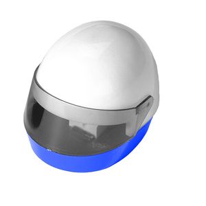 Bleistiftspitzer "Helm", weiß/blau